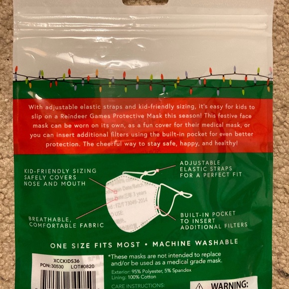 Care Cover - Kid’s Mask, Reindeer Games Collection - Picture 4 of 4